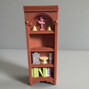2005 Fisher-Price "Loving Family" Dollhouse Furniture Corner Bookcase Book Shelf